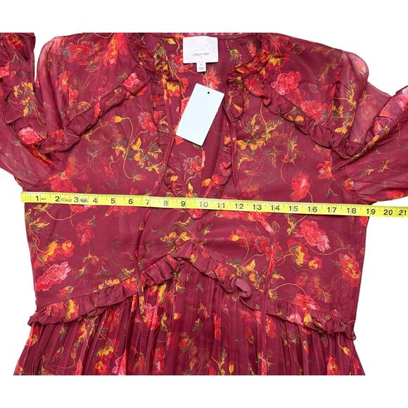 CINQ A SEPT Robin Floral Print Long Sleeve Minidress - Picture 10 of 11